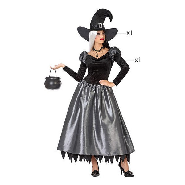 Adult Witch Costume Multicolored (2 Pieces) (2 Units) (2 pcs)