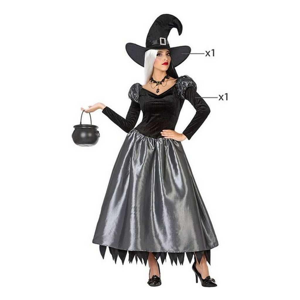 Adult Witch Costume Multicolored (2 Pieces) (2 Units) (2 pcs)