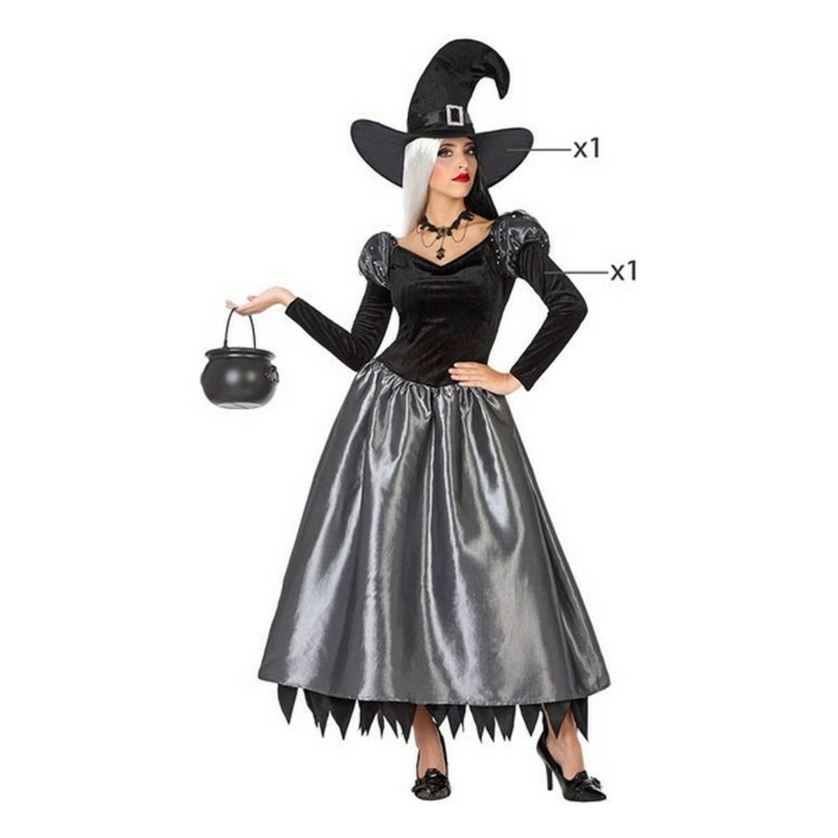 Adult Witch Costume Multicolored (2 Pieces) (2 Units) (2 pcs)
